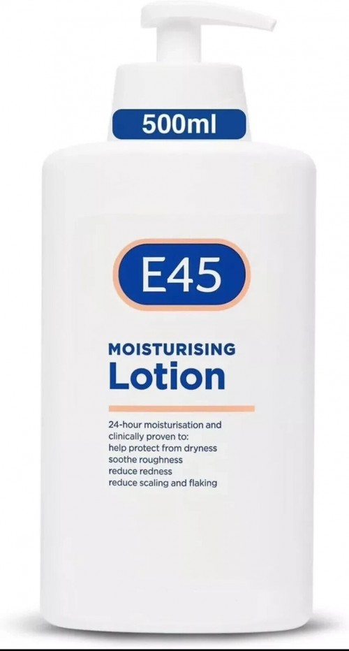 E45 Moisturising Lotion Pump - 500g - Dermatological - Skin Care Cream