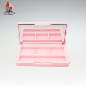 Pink Square Plastic Eye Shadow Case