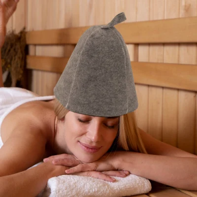 100% Wool Felt Sauna Hats 2mm Thickness Wool Felt Sauna Hats for Sauna