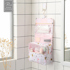 P.travel Hot Product Hanging Travel Toiletry Bags Polyester Cosmetic Bag Makeup