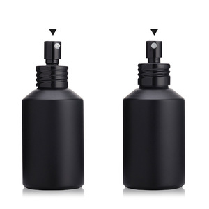 wholesale 2019 luxury matte black30ml 60ml 100ml glass bottle cosmetics packaging 15g 30g 50g black glass cosmetic cream jar