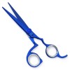 6.5 Inch Professional Blue Titanium Barber Scissor Razor Edge Hair Cutting Scissors and Texturizing/Thinning Shears Scissors Set