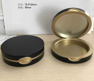 Wholesale Luxury 59mm Matte Black Round Magnetic Compact Powder Case ...
