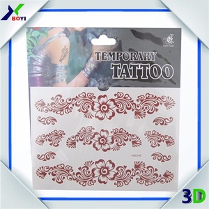 OEM Custom Design multiclass art paper body hand temporary tattoo sticker