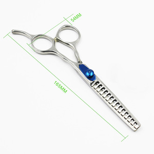 Wholesale professional stainless steel teeth shape blade pet dog cat  hair grooming thinning scissors